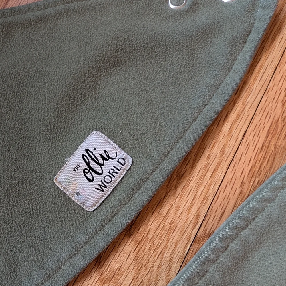 Ollie World Baby Bandana Bib - Lot Of 8 Grey Olive Green Blue Pink